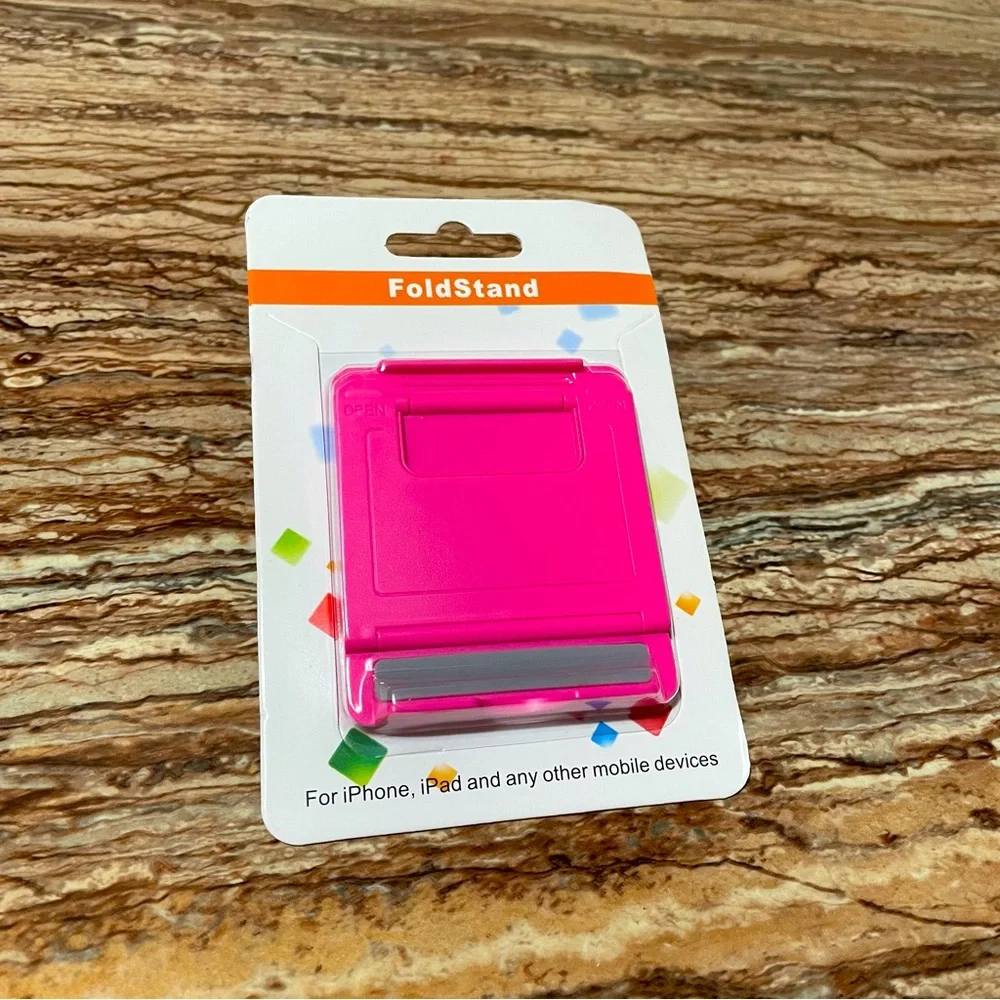 Pink Foldable Adjustable iPhone iPad Smartphone Universal Mobile Device Holder